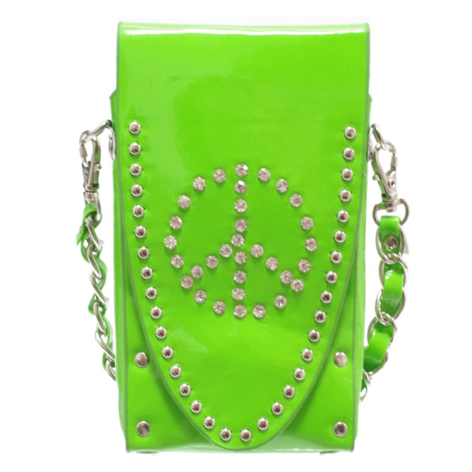 Sacs pour smartphone strass, Peace and Love, 6451 Vert