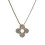Collier trèfle strass, 7695 Or