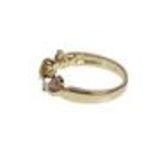 8501 rhodium rhinestones ring - color Golden