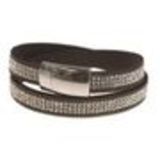 Bracelet double tours de strass cristal 8788 Noir (Blanc) - 8788-26626