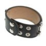 Bracelet similicuir mailles métal, 7952 Noir-Or Noir-argent - 7953-26831