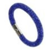 Bracelet glittering rhinestone crystal, 9389 Golden Blue cyan - 9445-26916