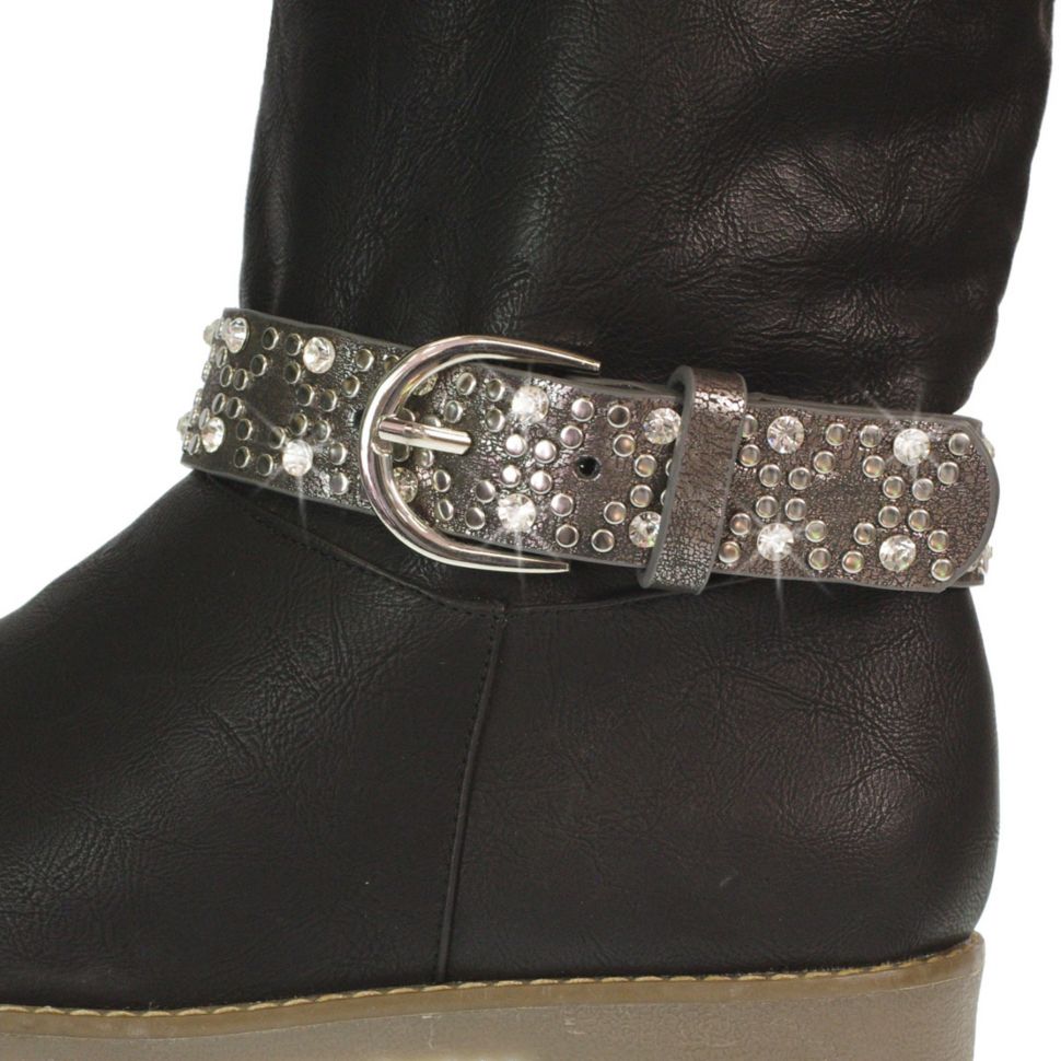ZOELIE pair of boot's jewel Shiny Grey - 9488-27340