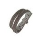 Rhinestones wrap bracelet Cosima Grey (Grey) - 9605-28225