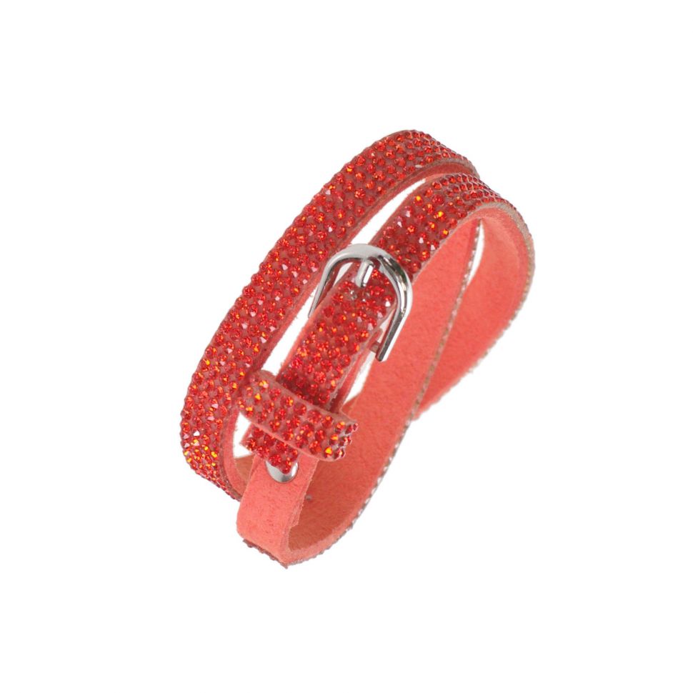 Bracelet strass Wrap Cosima 7928 Rouge-feu - 9605-28237