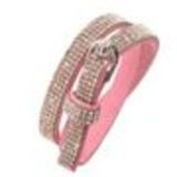 Rhinestones wrap bracelet Cosima Pink (White) - 9605-28239