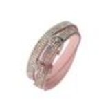 Rhinestones wrap bracelet Cosima Pink (AB white) - 9605-28240