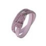 Rhinestones wrap bracelet Cosima Mauve - 9605-28245
