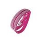 Rhinestones wrap bracelet Cosima Fuchsia - 9605-28246