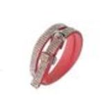 Rhinestones wrap bracelet Cosima Coral (AB white) - 9605-28247