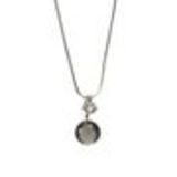  Fashion necklace crystal CHARLINE Grey - 9675-28745