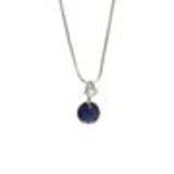  Fashion necklace crystal CHARLINE Silver (Blue) - 9675-28748