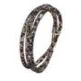Slim multi-rows wrap bracelet Sila Black (Black, White) - 9485-28784