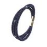 Bracelet double tours similicuir 3350 Vert fluo Bleu marine - 9485-28789