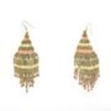 Boucles d'oreilles pendants à perles et strass, 9108 Doré Rose - 9709-29151