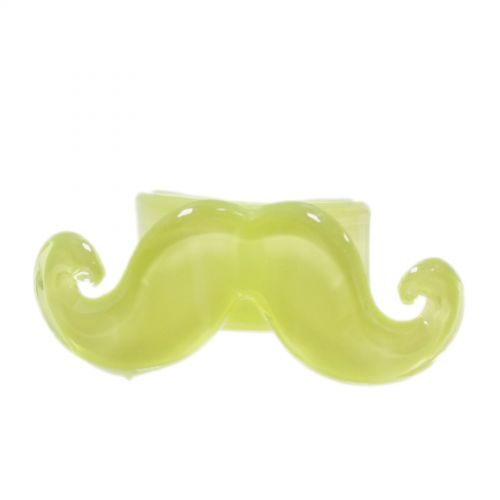 Bague moustache en acrylique, 2096, mauve Jaune Fluo - 3293-29484