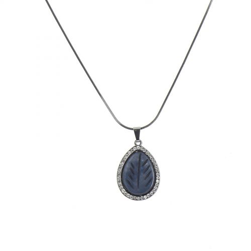 Fashion necklace crystal NOELLA Silver (Grey) - 9800-29592