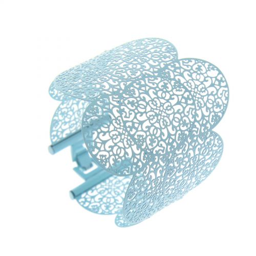 Bracelet manchette fleurs, 552 Bronze Bleu - 9804-29710