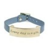 Bracelet similicuir every day is a gift Bleu (Doré) - 8059-29828