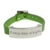 Bracelet similicuir every day is a gift Vert - 8059-29834