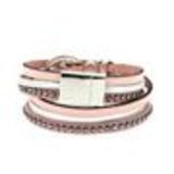 Bracelet double tour cuir peace and love Cassi Rose - 9442-30450