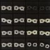 12 x paires de boucle d'oreilles sur présentoir, rondelle et strass en couleur, B01-2 Monochrome - 1365-30565