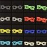 12 x paires de boucle d'oreilles sur présentoir, rondelle et strass en couleur, B01-2 Mixed colors - 1365-30566