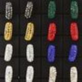 12 x paires de boucle d'oreilles, trèfles strass Mixed colors - 3050-30578