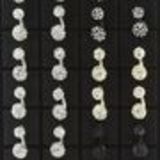 12 X Remarque earrings on display Silver - 3051-30582