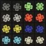 12 x paires de boucle d'oreilles, fleurs strass Mixed colors - 3048-30613