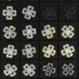 12 x paires de boucle d'oreilles, fleurs strass Black - 3048-30614