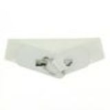Wide Waist with Silver Buckle Elasticated Woman Belt ELVIRE