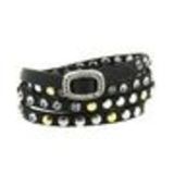 Studded rhinestone wrap bracelet Yomma Black - 9838-30789