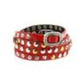 Studded rhinestone wrap bracelet Yomma Red - 9838-30791