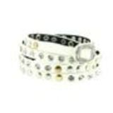 Studded rhinestone wrap bracelet Yomma White - 9838-30793
