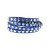 Studded rhinestone wrap bracelet Yomma Blue - 9838-30794