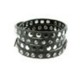 Studded rhinestone wrap bracelet Yomma Dark grey - 9838-30798