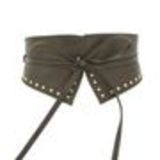 LEHNA Large leatherette belt Taupe - 9248-30870