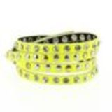 Studded rhinestone wrap bracelet Yomma Yellow - 9838-30922