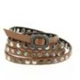 Studded rhinestone wrap bracelet Yomma Brown - 9838-30923