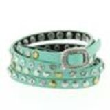 Studded rhinestone wrap bracelet Yomma Opaline Green - 9838-30924