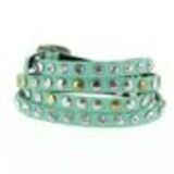 Studded rhinestone wrap bracelet Yomma Opaline Green - 9838-30928