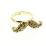 ILINA metal mustache ring Golden - 1993-31088