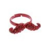 ILINA metal mustache ring Red - 1993-31089