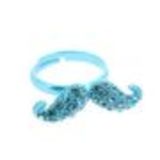 ILINA metal mustache ring Turquoise - 1993-31090