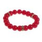 Bracelet extensible à perles de verre MARTA Rouge - 9029-31727