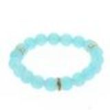 Bracelet extensible à perles de verre MARTA Bleu ciel - 9029-31732