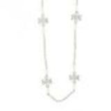 100 cm Long necklace JANICE White - 9713-32335