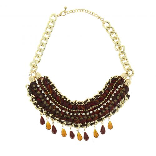 Collier cordons similicuir Red - 5165-32564