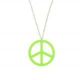 Acryl Lange Damen-Halskette mit Peace and Love